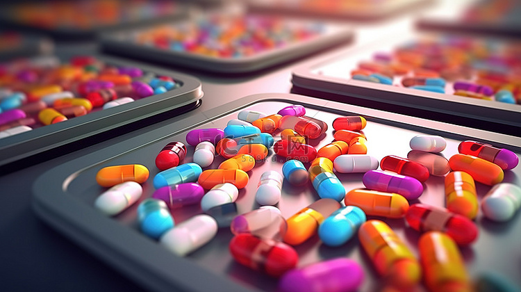 醫療片劑與栓劑的3D插圖 現代醫學可視化的重要工具